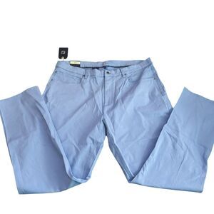 NWT FootJoy Men's Cotton Twill 5-Pocket Golf Pants Blue Lagoon - Sz. 30‎ x 32